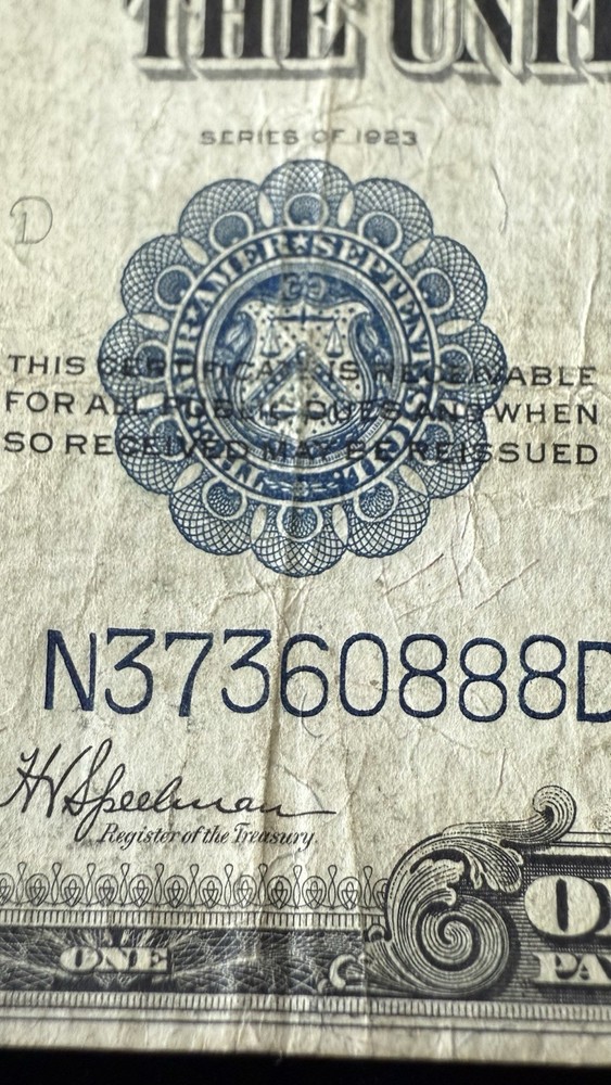 1923 $1 Silver Certificate Circulated Big Bill Large Size Note