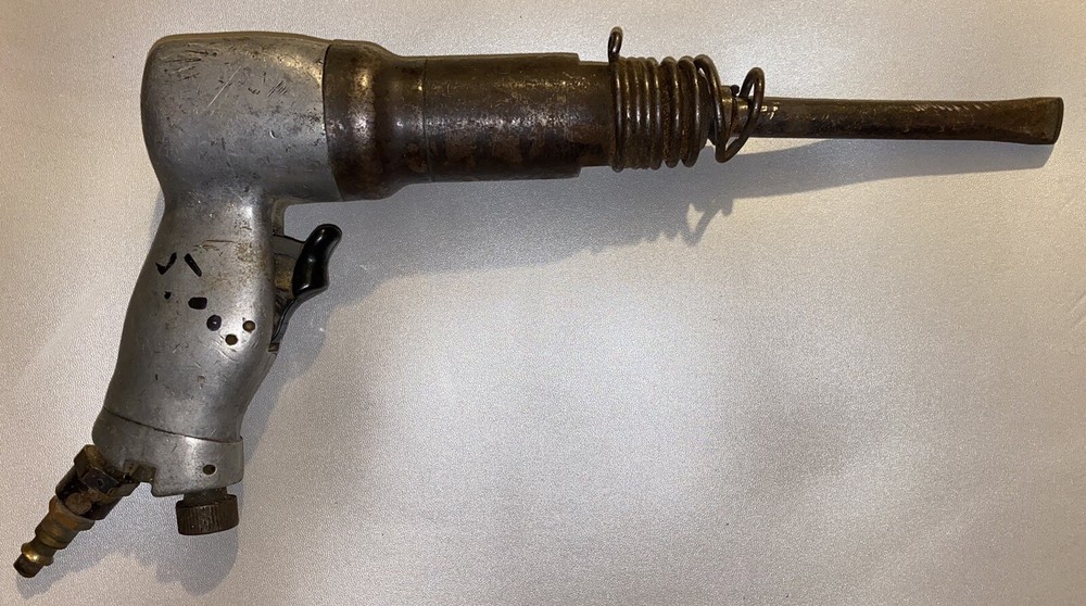 Vintage Handheld Air Chisel with Chisel Attachment