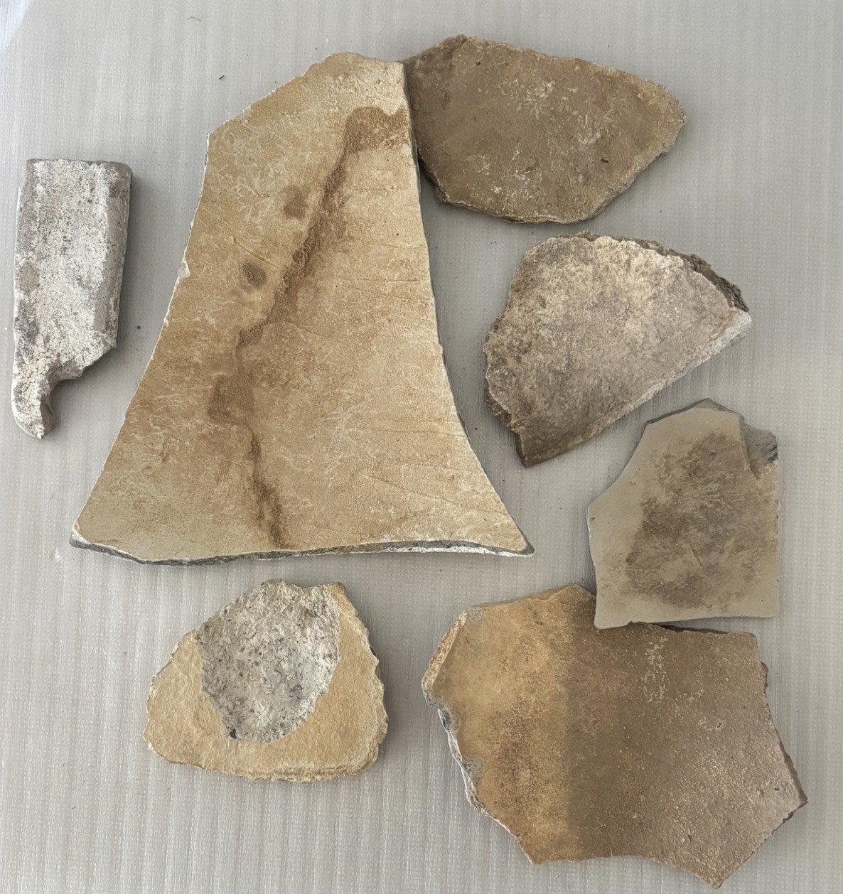 Lot of 7 Large Ancient Anasazi Native American Pottery Shards Arizona L5-D