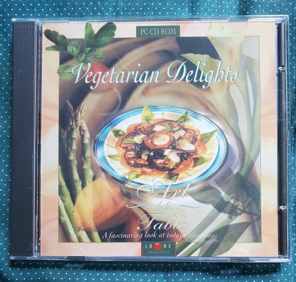 Vegetarian Delights - Art de la Table - Cooking Recipes Windows PC CD-ROM Sealed