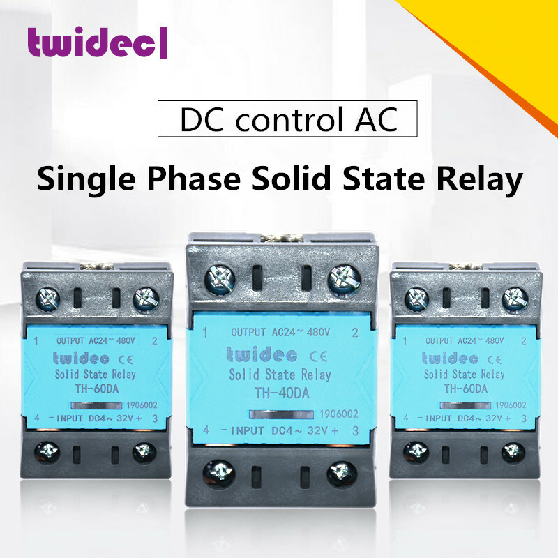 TWIDEC Single Phase Solid State Relay TH-25DA 25A DC-AC DC4~32V/AC24~480V