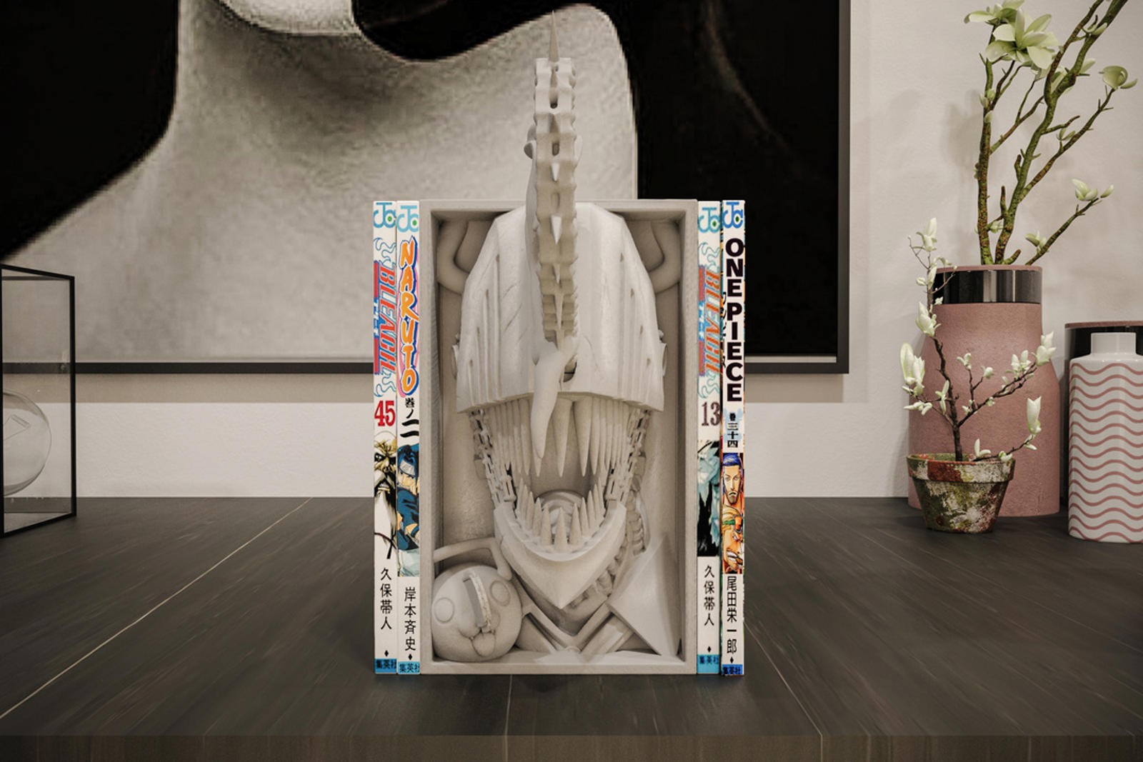 Chainsaw Man Denji Manga Nook - 3D Printed Chainsaw Devil Shelf Insert