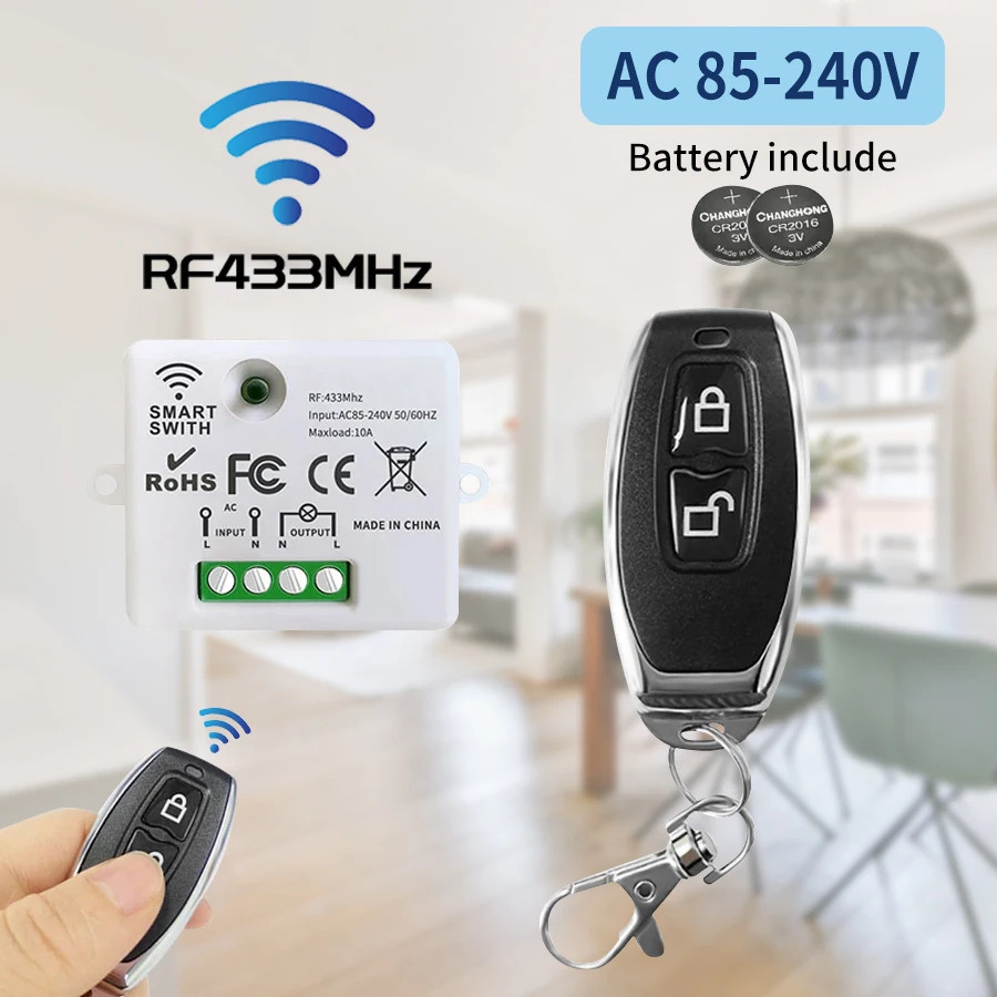 433MHz Wireless Remote Control Light Switch On Off Remote Controller Transmitter