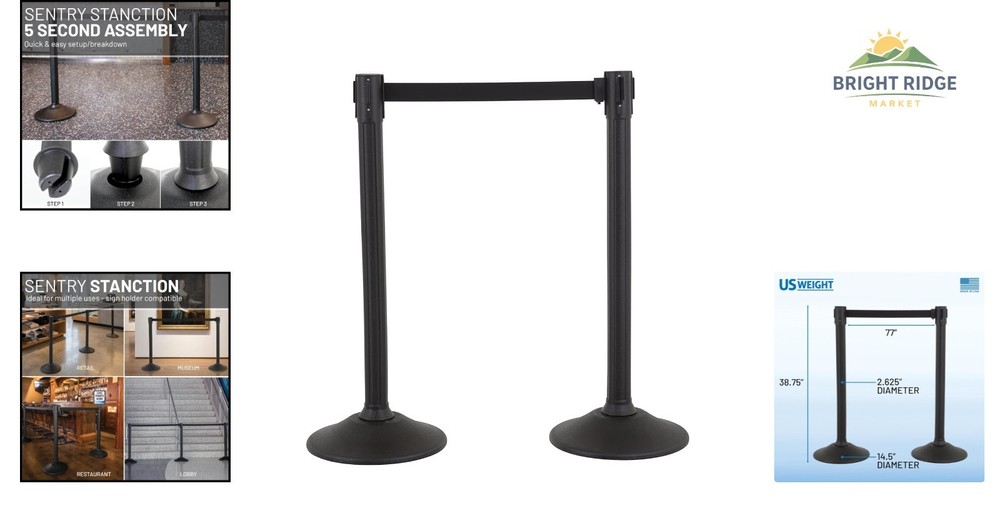 High Density Polyethylene Stanchions with 6.5' Belts for Efficient Crowd Control