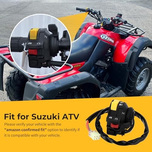 Left Handlebar Start Stop Headlight Switch for Suzuki Eiger 400 Kingquad 400