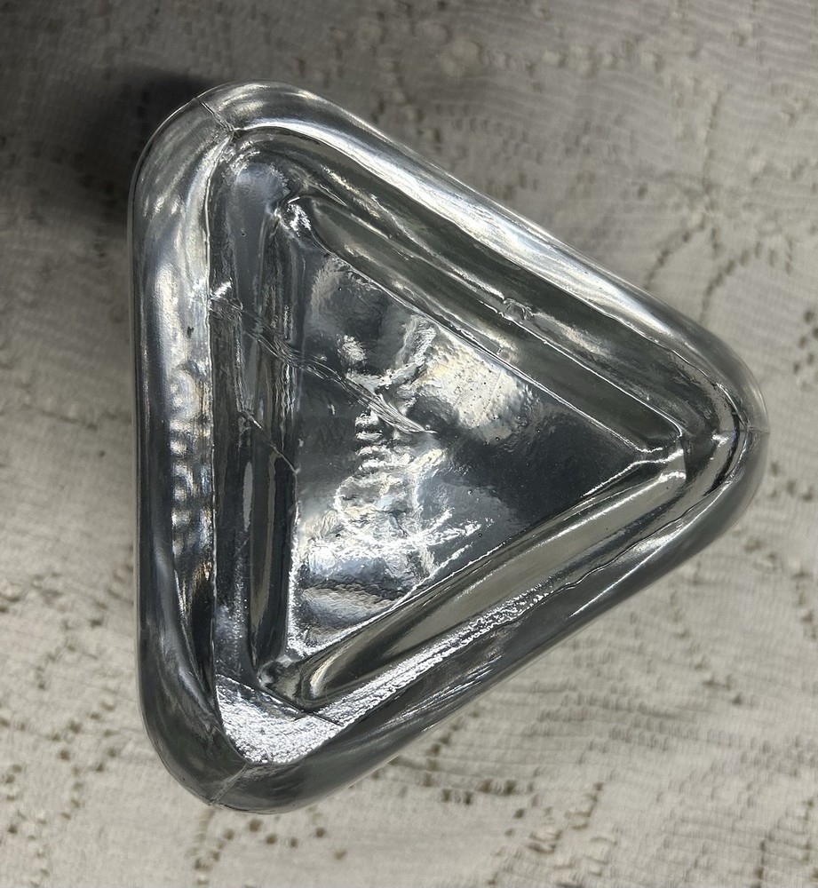 Hershey’s Kiss Triangular Glass And Metal Candy Jar Dish Container
