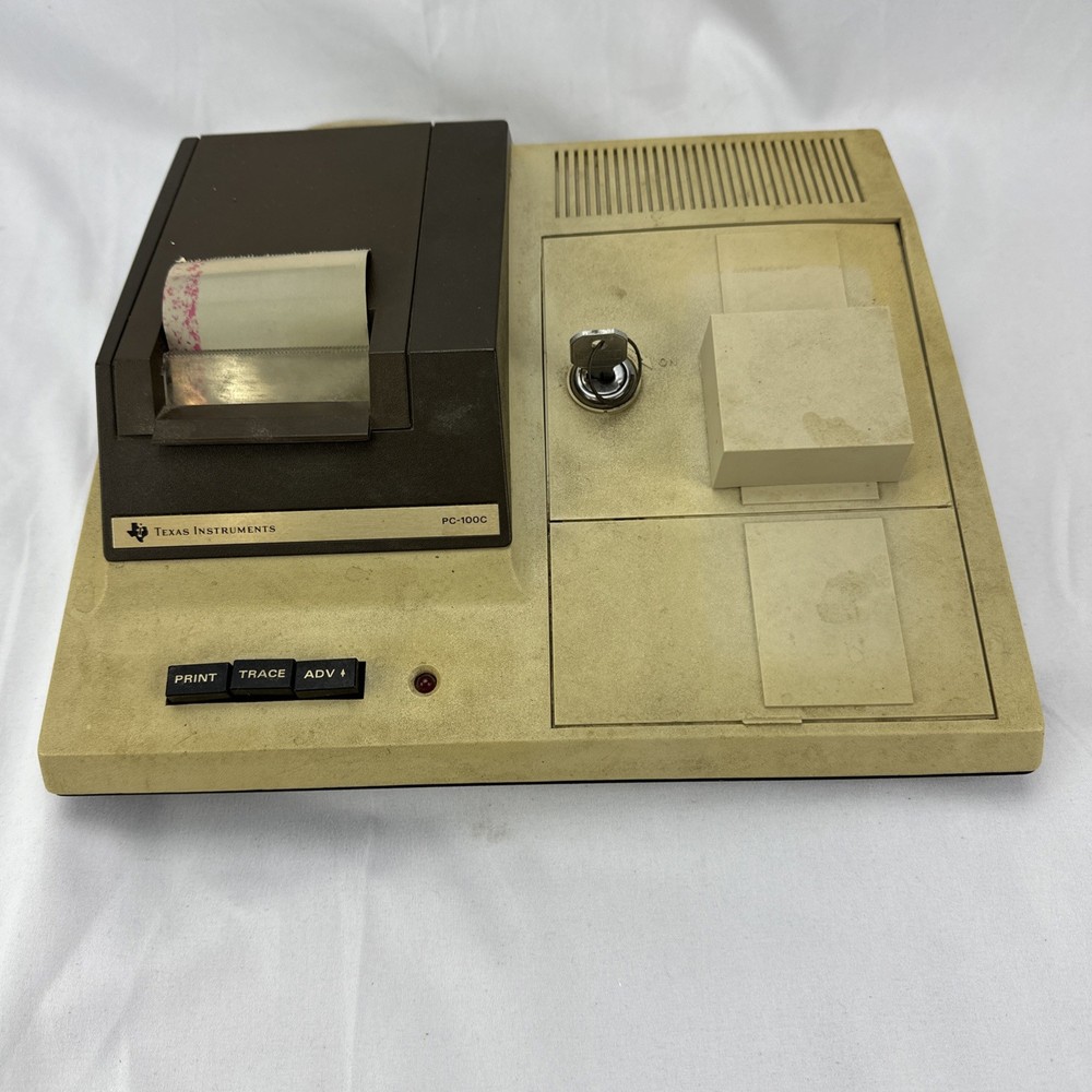 Texas Instruments PC-100C Thermal Print Security Cradle - UNTESTED Rare Vintage