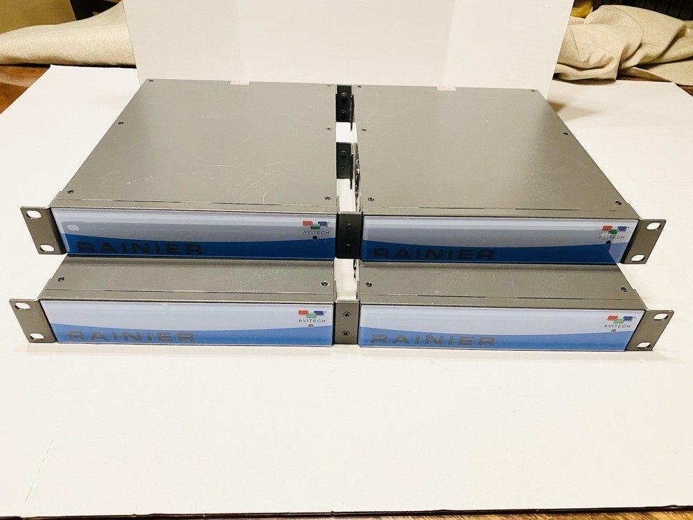 (4) Avitech Rainier 4a1V IP Network DVI MultiViewer UNTESTED, UNKNOWN CONDITION