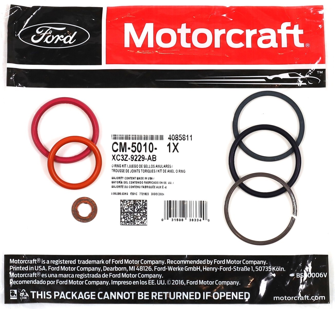 Motorcraft CM-5010 Injector O-Rings Full Set 94–03 7.3L Powerstroke XC3Z-9229-AB