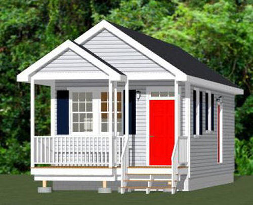 14x32 Tiny House -- 447 sq ft -- PDF FloorPlan -- Model 1N
