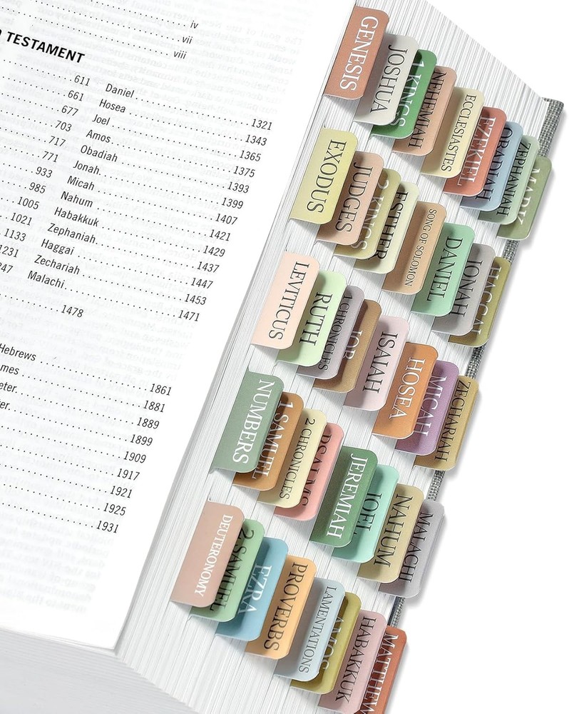 Bible Tabs for Women & Men, Laminated Study A. Boho Theme