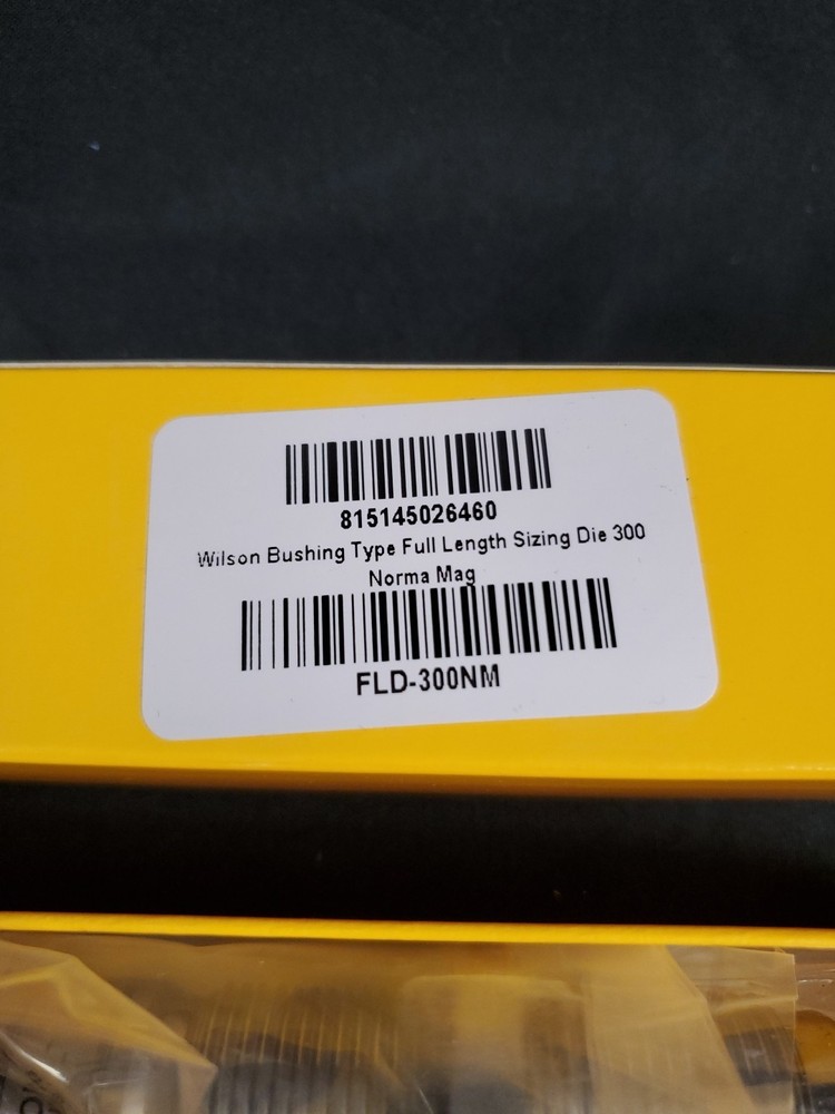WILSON Full Length Sizing Die Interchangeable Bushing + Bushing 334 & 335 NEW