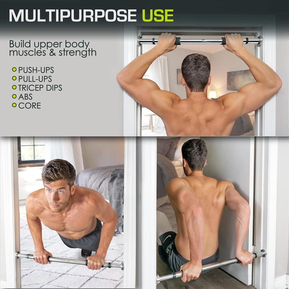 Versatile Pull Up/Chin Up Bar - Adjustable 24-39 Inch for Multi-Use Exercises