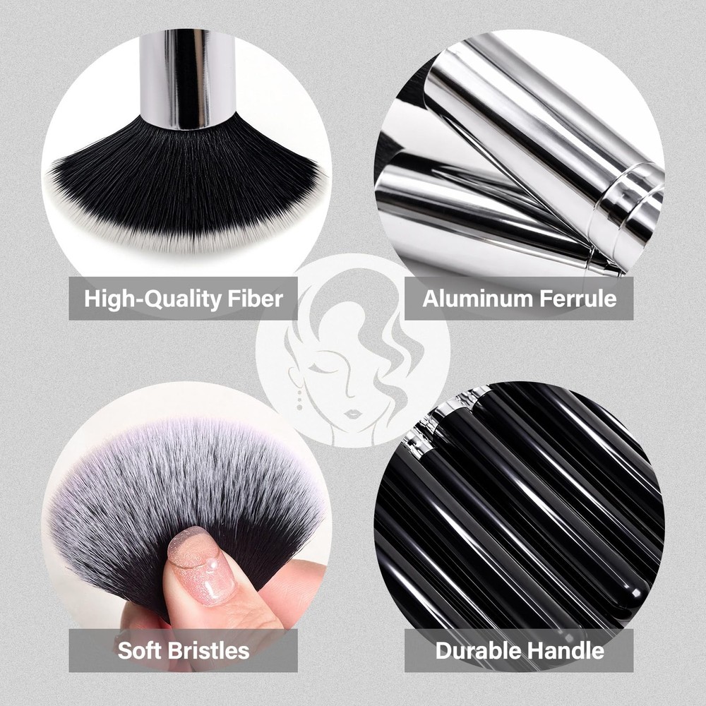 Makeup Brushes Set, Professional 25 Pcs Makeup Kit, Include Foundation Powder...