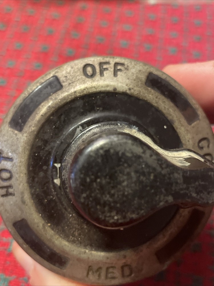 VINTAGE Hot Cold Switch HART & HEGEMAN Turn Knob Steampunk Repurpose