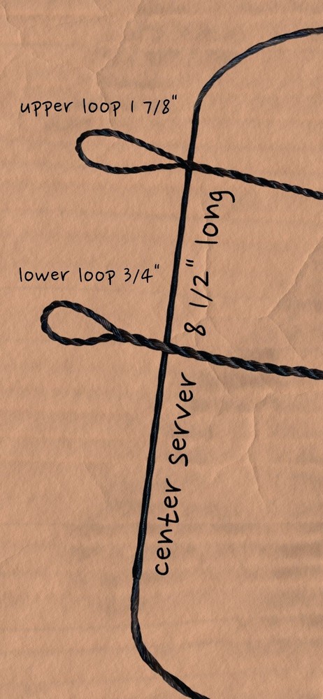 Flemish Twist Bowstring B55 BROWN AND BLACK - CHOOSE YOUR STRING LENGTH!