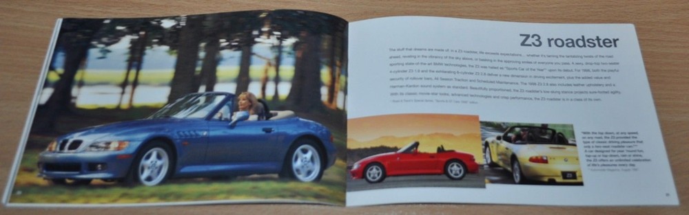 1998 BMW Model Range USA Brochure Prospekt ENG Edition