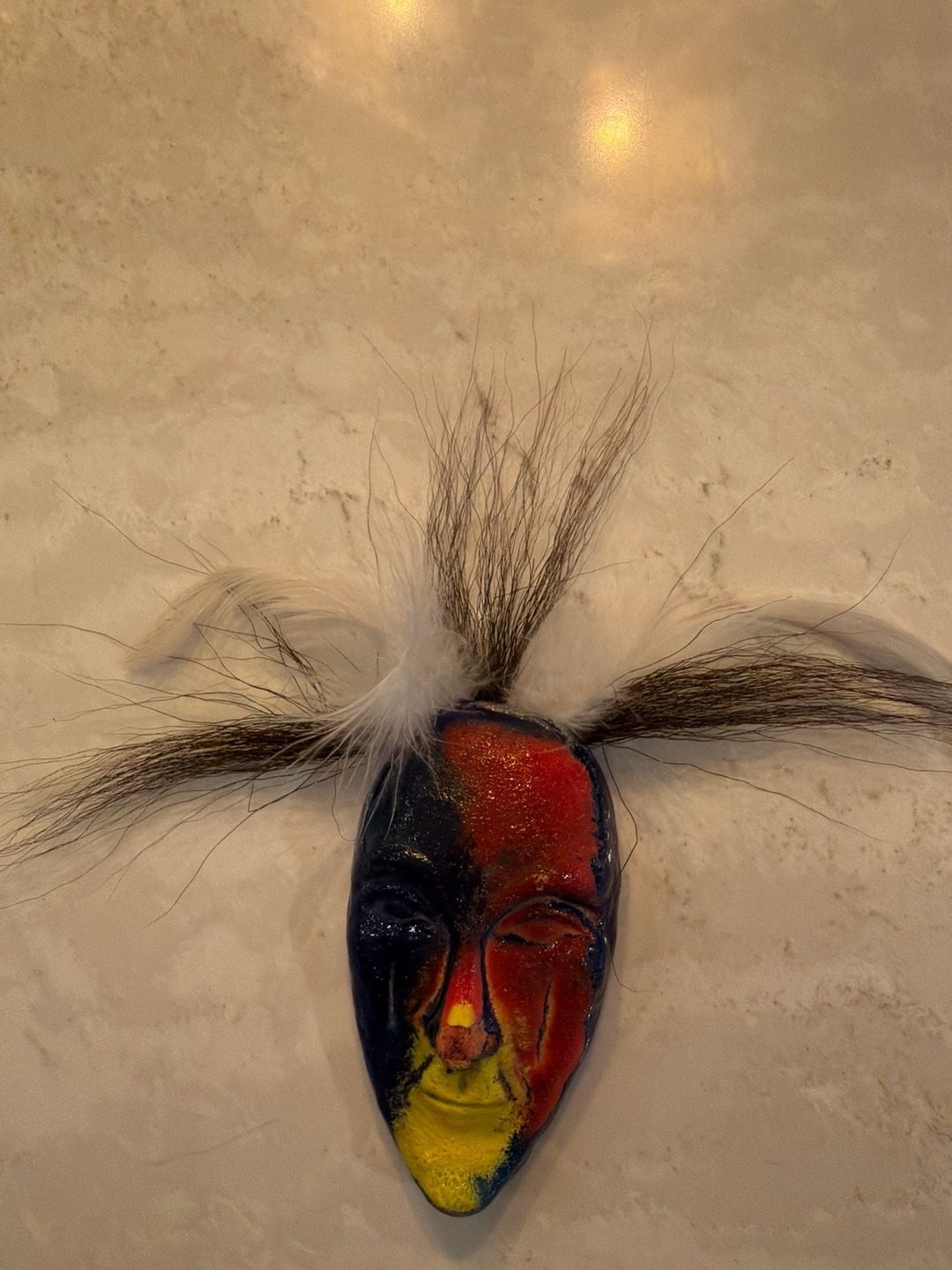 Vintage Kosta Boda Glass Wall Mask by Kjell Engman 1980s