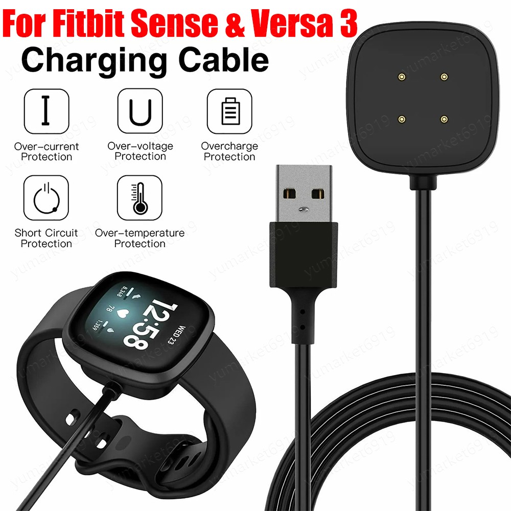 For Fitbit Versa3/Sense Watch Charger Cable Replacement Dock USB Charging Cradle