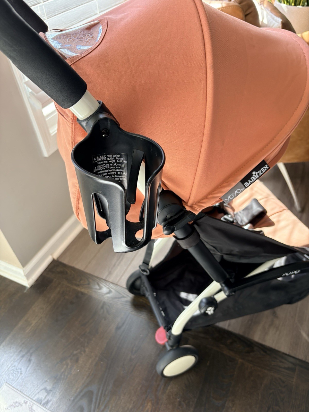 BABYZEN YOYO+ Peach Buggy Stroller with Cup Holder, Five-point Harness