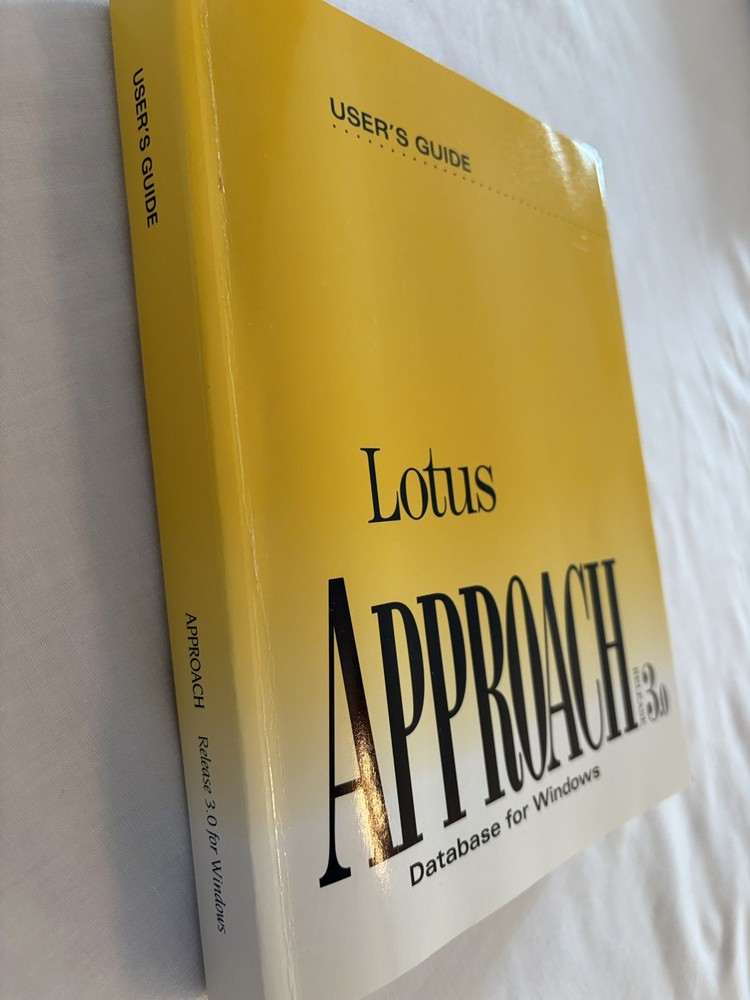 Lotus Approach 3.0 Database For Windows Software Disks 3.5” and User's Guide