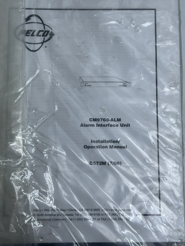 PELCO SYSTEM 9760 CM9760-ALM ALARM INTERFACE UNIT