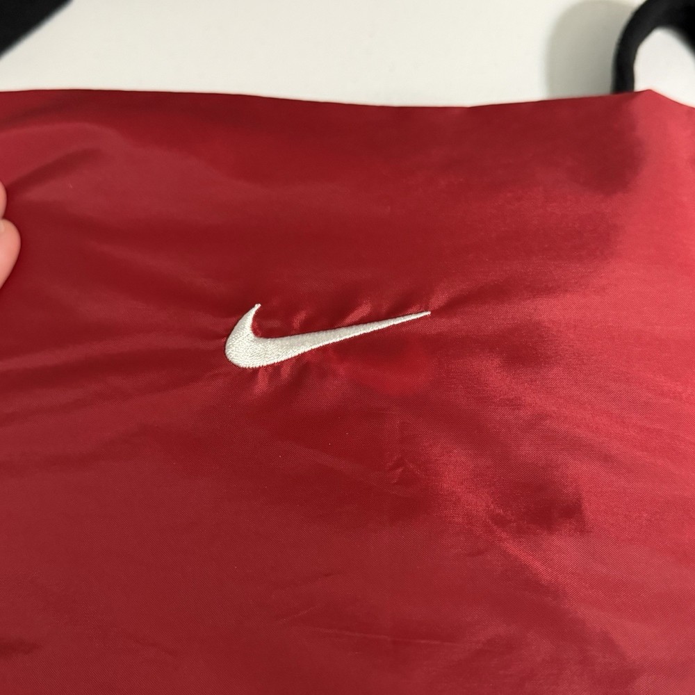 Two Nike Foldable Backpack Travel Blanket Red Black Stadium