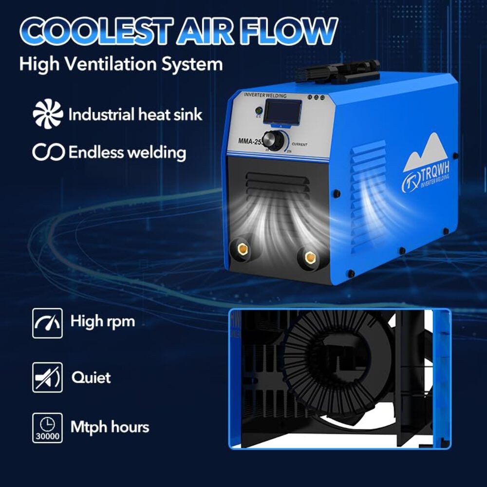 TRQWH 255A MMA ARC Welder, Portable 110V/220V Stick Welder with Digital Display