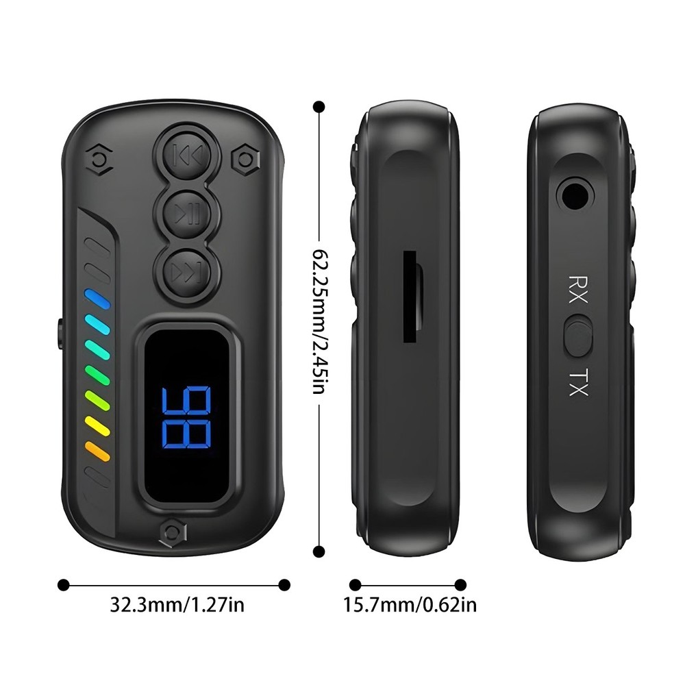 Bluetooth Receiver 3.5mm AUX Car Adapter Wireless Audio Receiver for Home Stereo