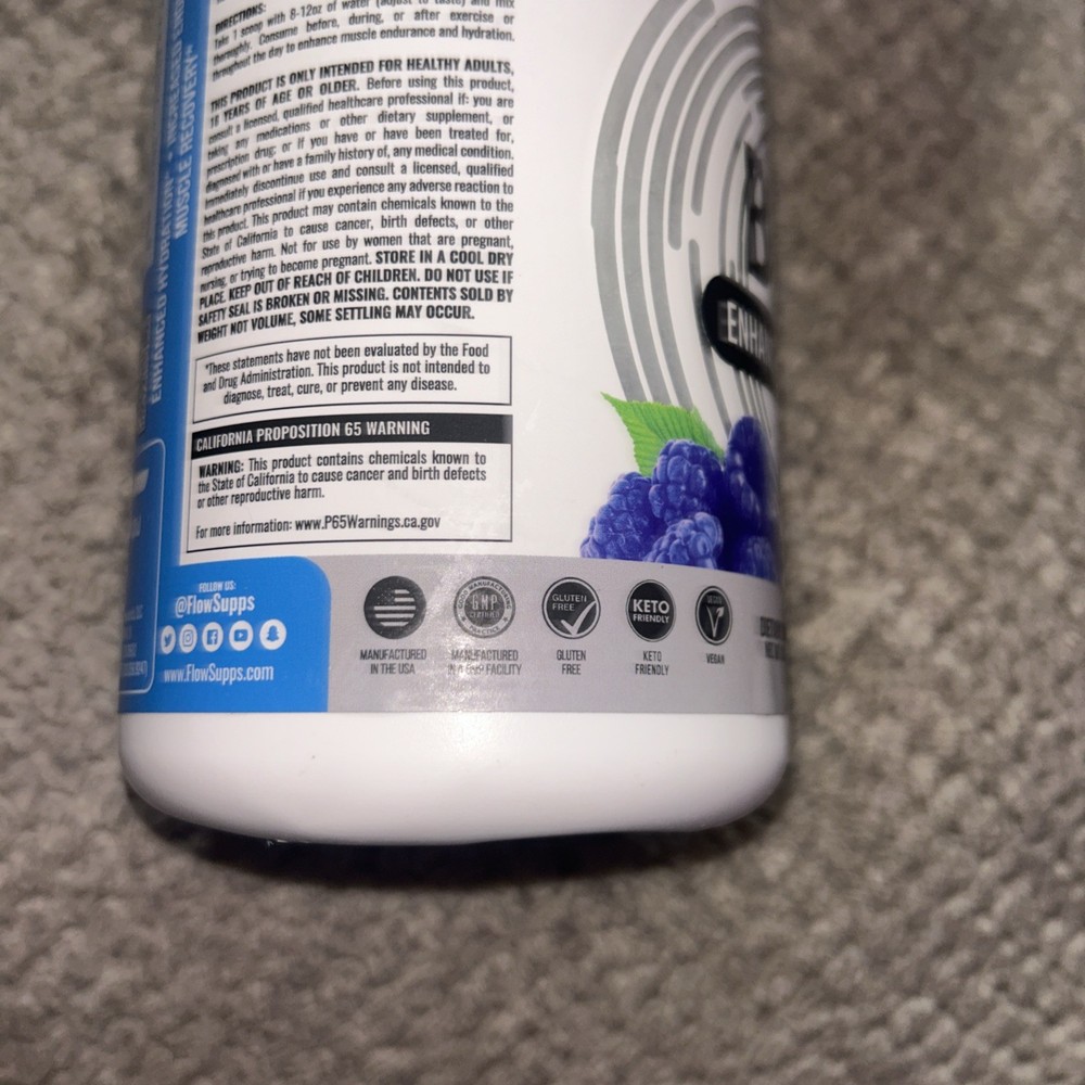 Flow BCAA+ Enhanced With Electrolytes ~Blue Razz~