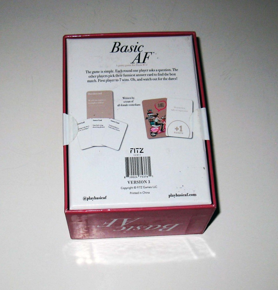 NEW SEALED Basic AF Party Game for Basic B's Fitz Games Version 3 * Box Has Wear
