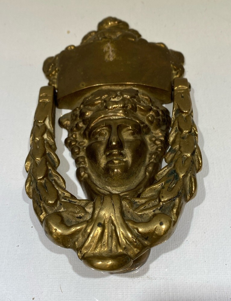 Vintage Solid Brass Face Door Knocker