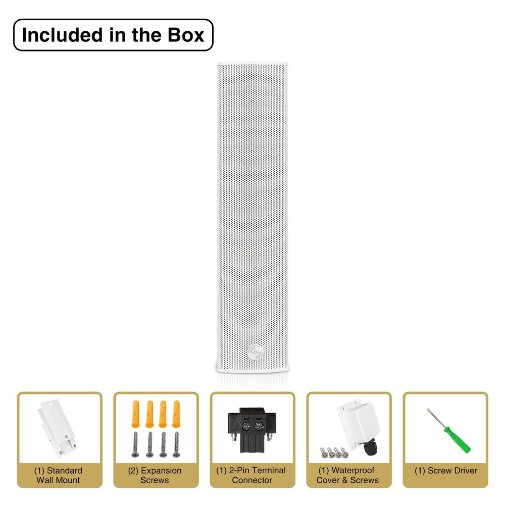 Sound Town Passive Line Array Column Speaker w/ Wall Mount Bracket (CARPO-M42W)