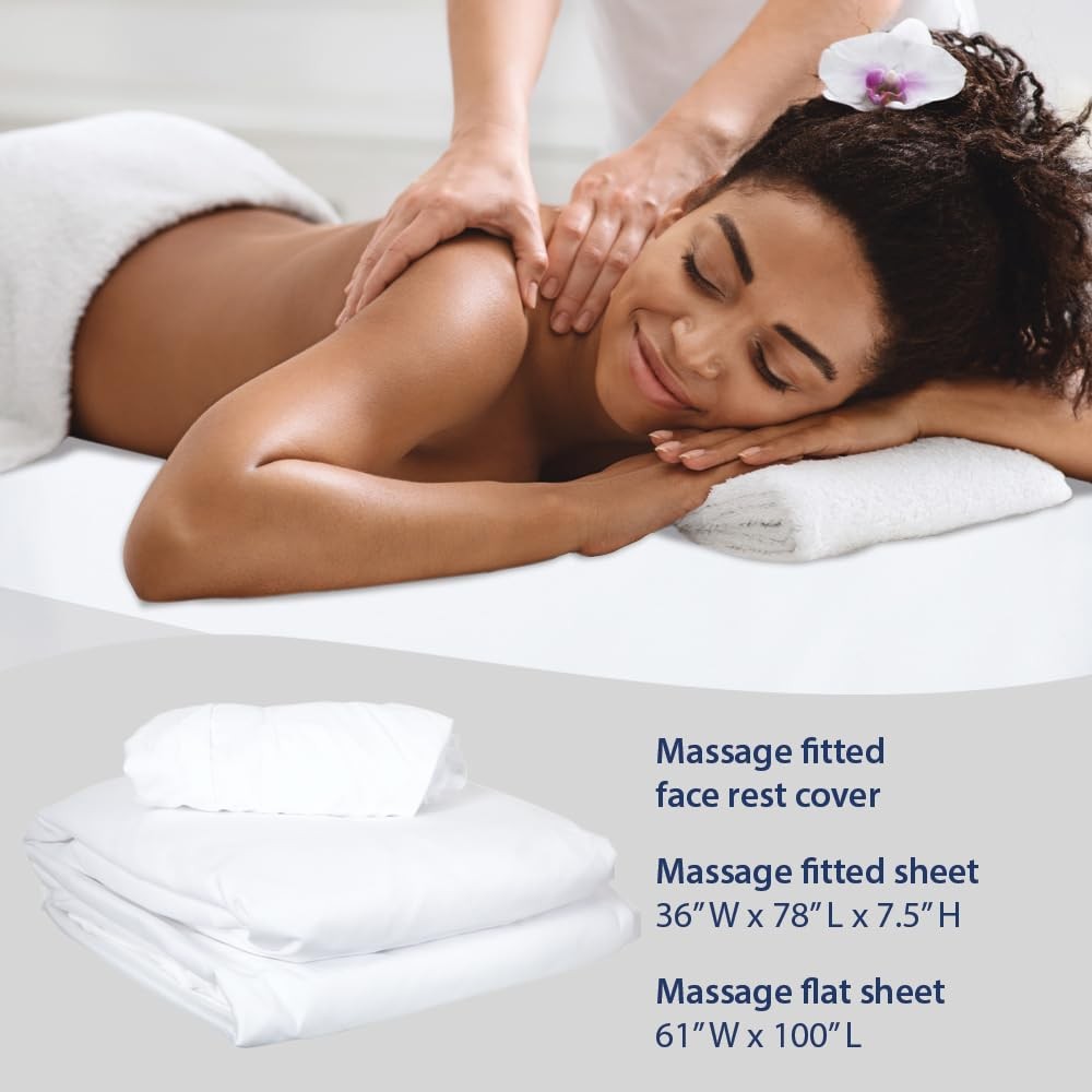 ForPro Professional Collection Premium Microfiber Massage Table, White