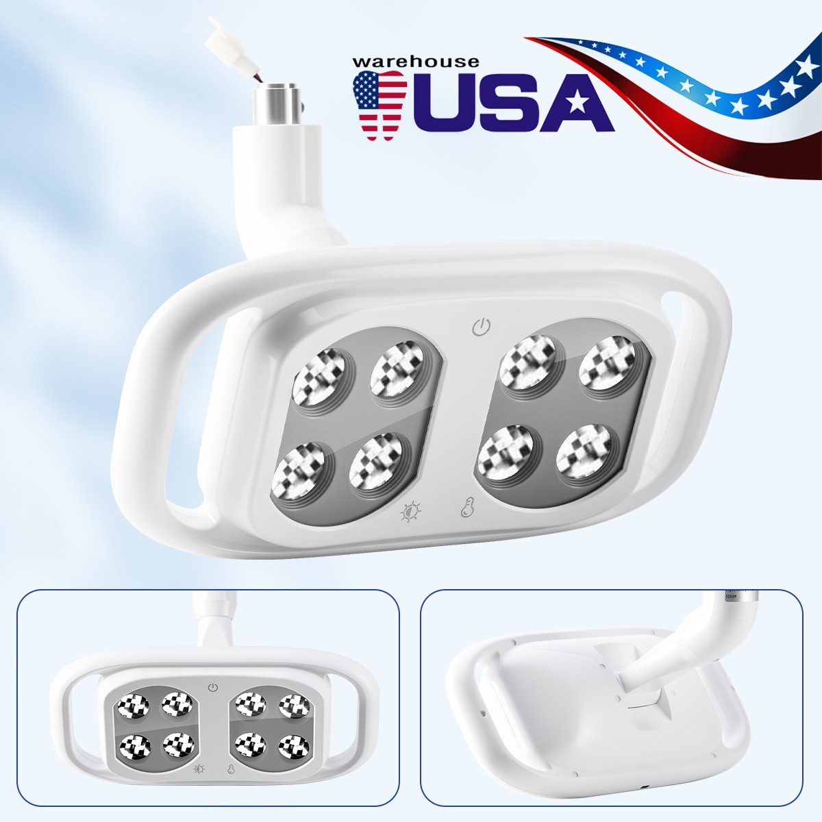 AZDENT Dental LED Lamp For Dental Unit Chair Adjustable Oral Light USA