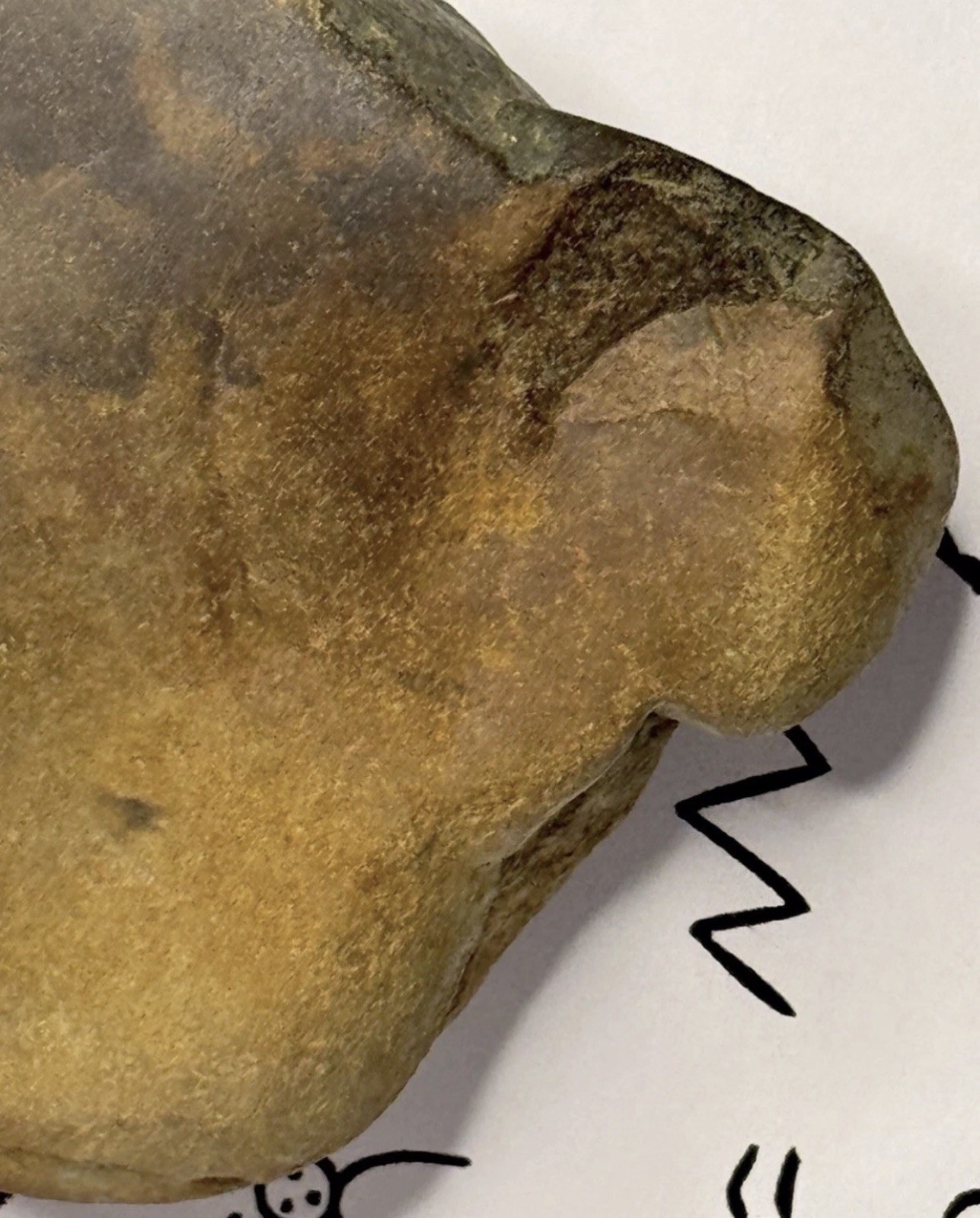 Native American Indian Authentic Artifact Stone Carved Effigy, 1 lb 3 oz • VA