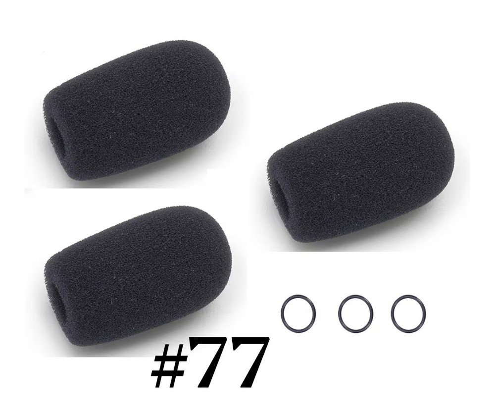 Three (3) Replacement windscreen for Bose/David Clark/Lightspeed/Crystal Mic
