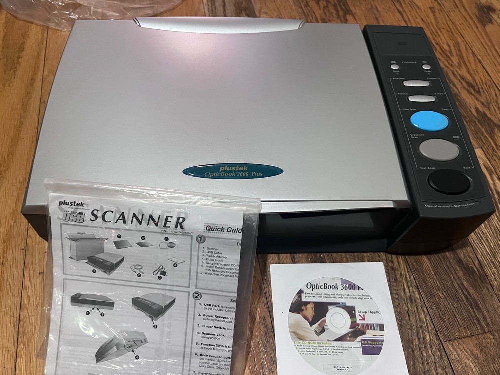 Plustek OpticBook 3600 Plus Flatbed Book Scanner