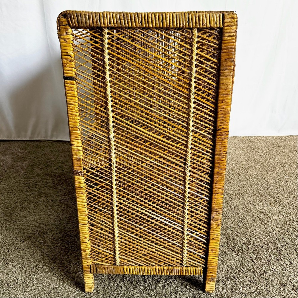 Boho Chic Wicker Wrapped Credenza