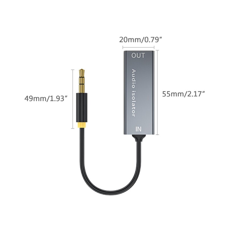 Ground Loop Isolator 3.5mm Noise Isolator Eliminator Eliminating Buzzing Noise