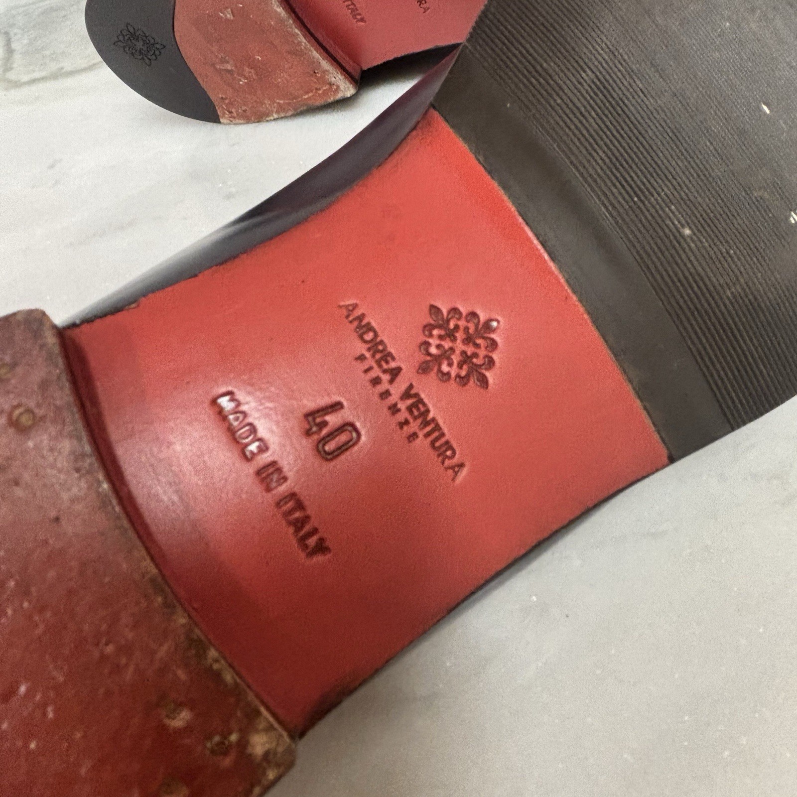 Andrea Ventura Men's Navy Blue Tassel Leather Loafers EU 40 Dress Shoes