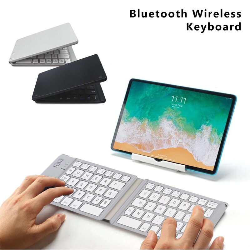Mini Foldable Wireless Bluetooth Keyboard for PC Laptop iPhone iPad iOS Tablet
