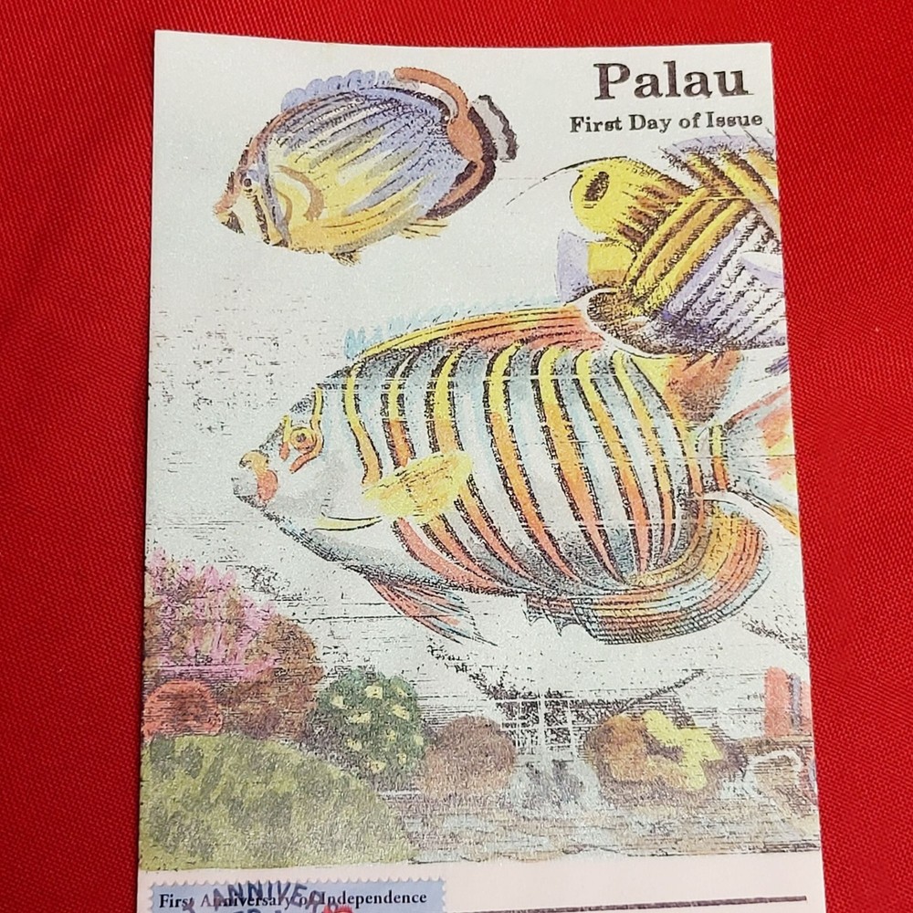 First Day of Issue Palau Stamp Cache Envelope Enclosure