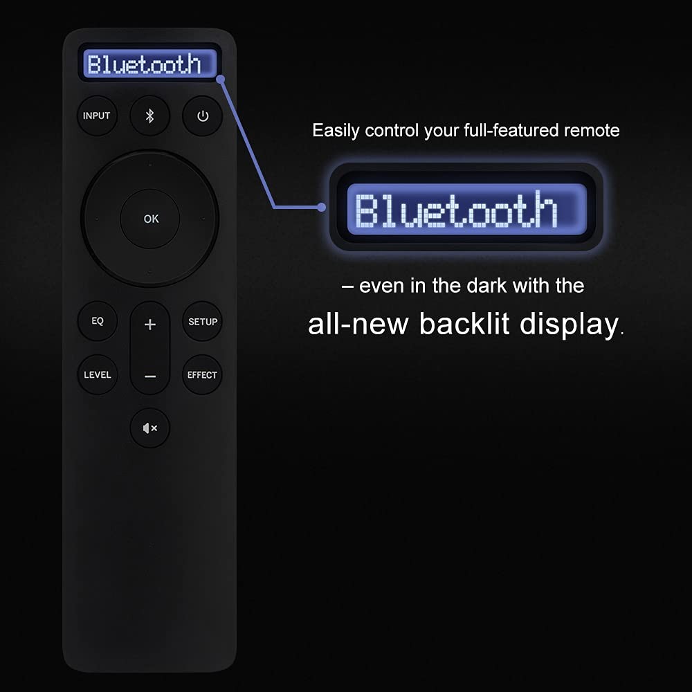 for Vizio Soundbars Bluetooth Backlit Display Remote Controller Black D51