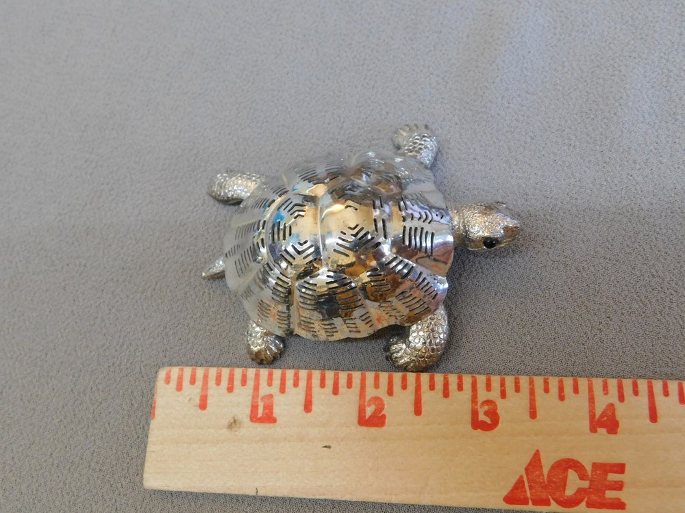 Christofle Lumiere D'Argent Silverplate Turtle Figurine