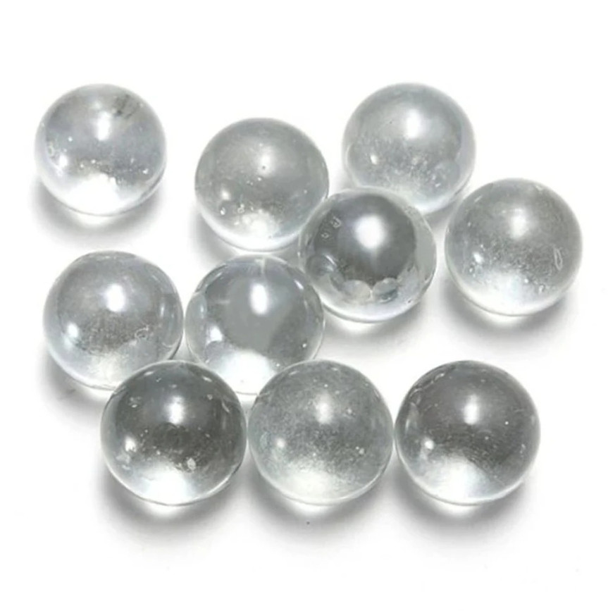 20pcs Transparent Solid Glass Marbles 10/14/16mm Slingshot & Games - NEW