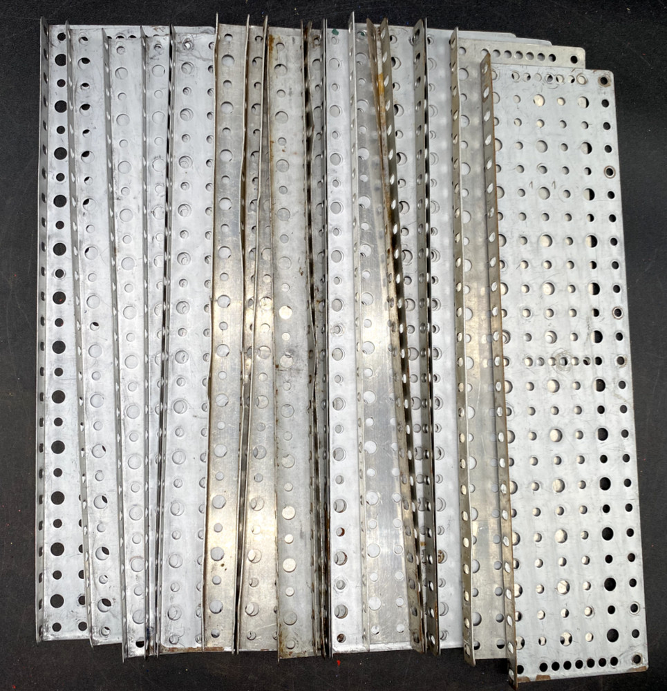 (20) GILBERT ERECTOR SET PART MN 12" SILVER BASE PLATES