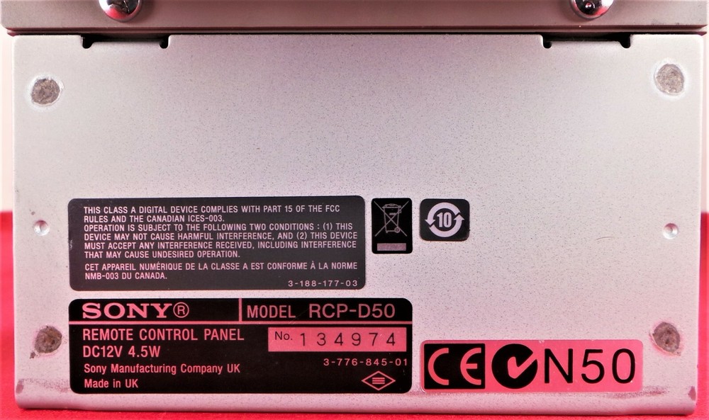 Sony RCP-D50 Remote Control Panel