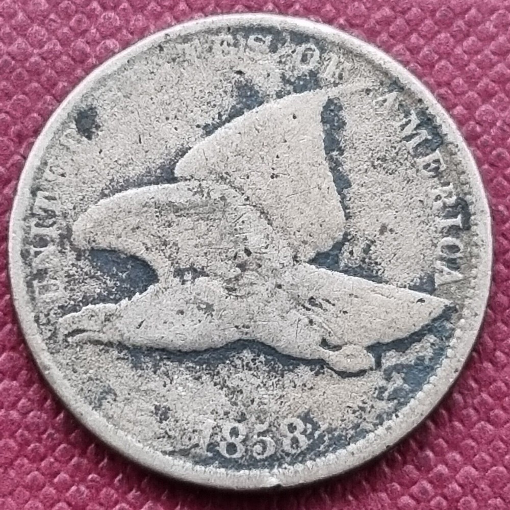 1858 Flying Eagle Cent 1c Circulated #55298