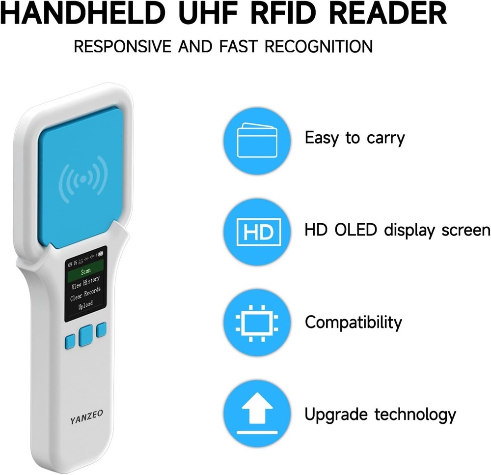 SR300 UHF RFID Reader UHF tag Scanner Wireless Bluetooth for Warehouse Inventory